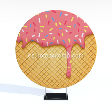 Soporte de telón de fondo de impresión personalizada de helado